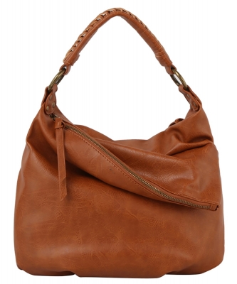 Fashion Slouchy Shoulder Bag Hobo K-0002-M BROWN